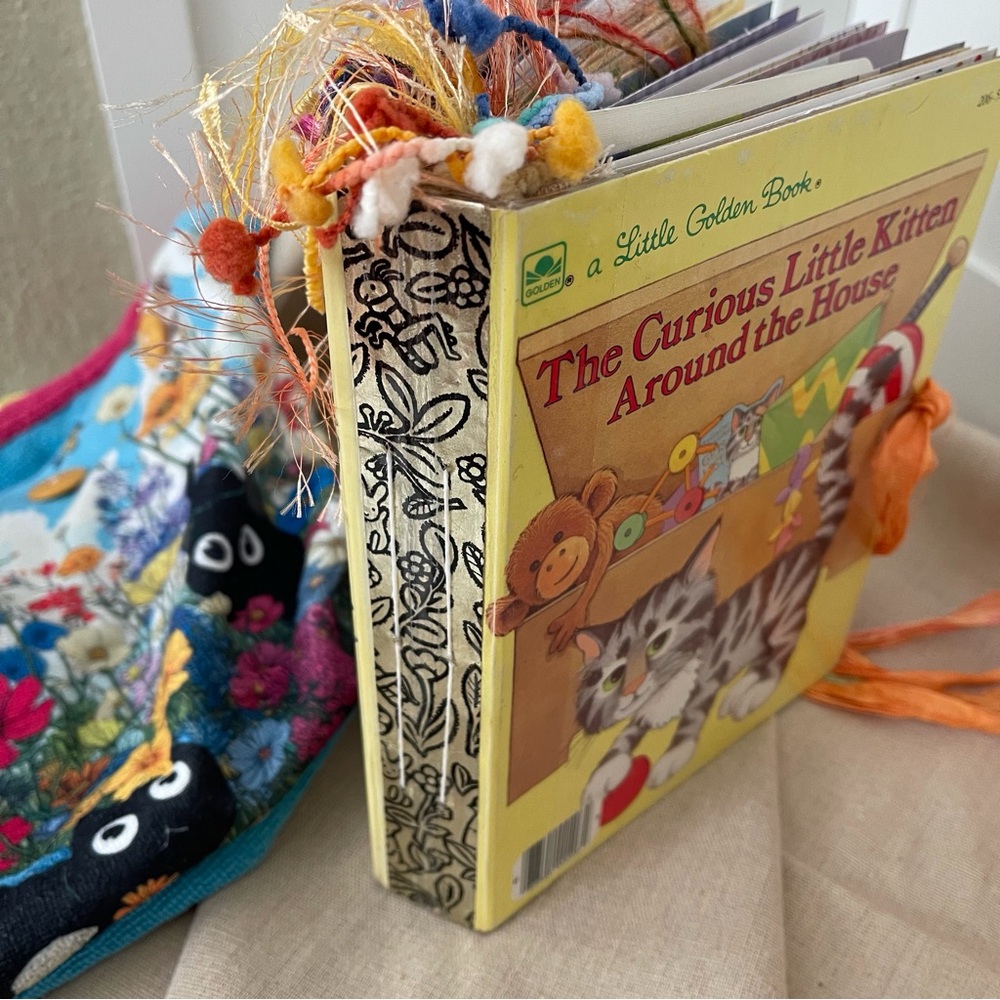 Junk Journal The Curious Little Kitten Around the House Little Golden Book - Picture 3 of 16
